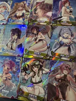 Goddess Story Waifu Bikini 18 x Character Doujin Cards Maiden Girl Party SSR UR - Image 4