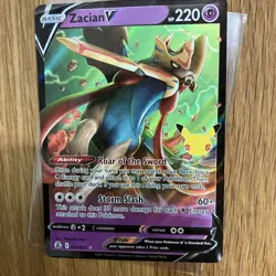 Pokemon Card Zacian v SWSH Celebrations 016/025 Holo Rare ⭐99p Start⭐ MINT - Image 1