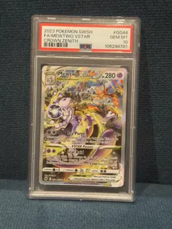 Mewtwo Vstar GG44/GG70 Crown Zenith Pokemon PSA 10 Gem Mint 💎 FREE FAST P&P 🚚 - Image 1