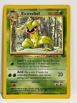 Vintage 1999 Pokemon TCG Jungle VICTREEBEL Non-Holo Rare 30/64 MP-HP (Damaged) - Image 1