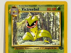 Vintage 1999 Pokemon TCG Jungle VICTREEBEL Non-Holo Rare 30/64 MP-HP (Damaged) - Image 2