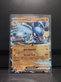 Lucario ex (Prismatic Evolutions Stamp) 051/131 Holo Double Rare Pokemon NM-MP - Image 1