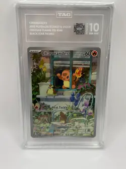 2023 POKEMON SVP EN-SV BLACK STAR PROMO #044 CHARMANDER TAG Gem Mint 10 - Image 1