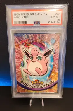 Pokemon Wigglytuff Topps TV 1999 1st Edition Blue Logo PSA 10 - Image 1