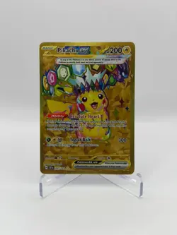 Pokemon TCG Pikachu Ex 247/191 Hyper Rare Gold Surging Sparks Full Art SSP ENG - Image 1