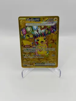 Pokemon TCG Pikachu Ex 247/191 Hyper Rare Gold Surging Sparks Full Art SSP ENG - Image 2