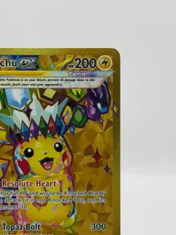 Pokemon TCG Pikachu Ex 247/191 Hyper Rare Gold Surging Sparks Full Art SSP ENG - Image 5