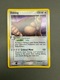 Slaking Holo Rare 13/108 ex Power Keepers Pokemon Card - Image 1