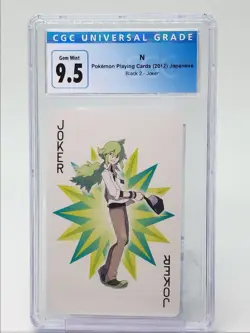 JOKER N 2012 POKEMON JAPANESE PLAYING CARDS BLACK 2 CGC 9.5 Q0284 - Image 1