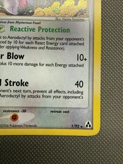 Aerodactyl Holo Rare (1/92) ex Legend Maker Pokemon Card - Image 4