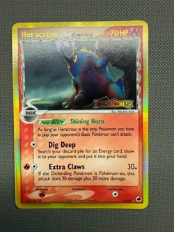 Heracross Delta Species Reverse Holo (3/101) ex Dragon Frontiers Pokemon Card - Image 1
