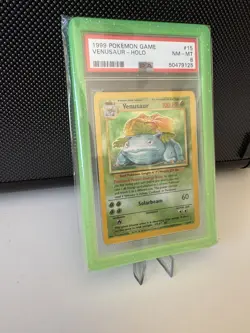 Pokemon TCG Venusaur Holo Rare Card Base Set 15/102, 1999 PSA 8 NM-MT - Image 2