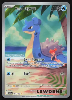 Misty's Lapras - 194/182 - Illustration Rare - Destined Rivals - Pokemon Card 1 - Image 1