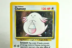 Pokemon card TCG Chansey 3/102 Holo Rare Base Set Vintage 1999 English MP - Image 2