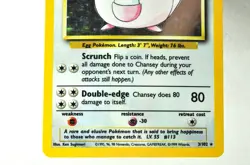 Pokemon card TCG Chansey 3/102 Holo Rare Base Set Vintage 1999 English MP - Image 3