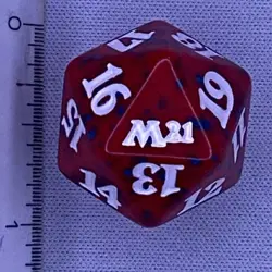 Magic MTG - Spindown / D20 / Life Counter - MAGIC 2021 CORE SET (M21) RED - Image 2