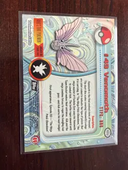 Pokemon Venomoth #49 FOIL Topps Black Label TV Animation Edition - Image 2