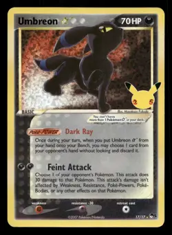 Umbreon Gold Star 17/17 Celebrations Pokemon NM - Image 1