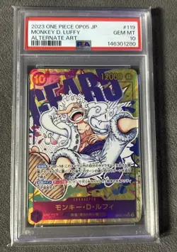 2023 ONE PIECE JPN OP05-AWAKENING OF THE NEW ERA #119 MONKEY D. LUFFY PSA 10 - Image 1
