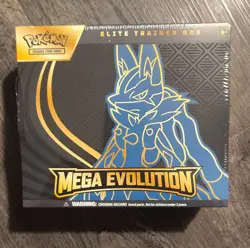 Pokemon Mega Evolution Elite Trainer Box Lucario Trading Card Game - Image 1