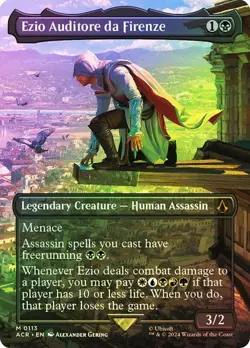 Ezio Auditore da Firenze *JAPANESE Foil Borderless* ACR Magic The Gathering MTG - Image 1