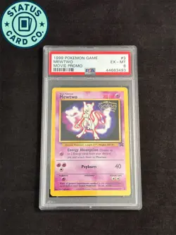 1999 Pokemon Game Movie Mewtwo 3 Movie Promo PSA 6 - Image 1