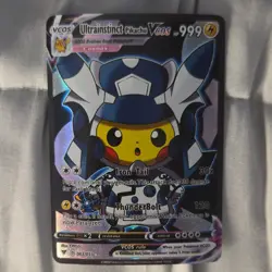 Pokemon Poncho-Wearing Ultrainstinct Pikachu Holo Art Card - Image 1