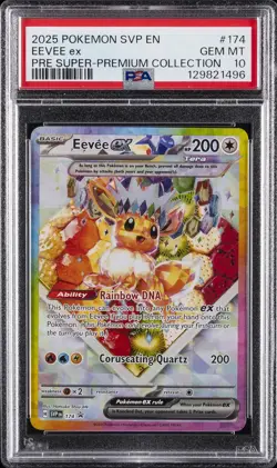 2025 POKEMON SVP EN-SV BLACK STAR PROMO #174 EEVEE EX PSA 10 - Image 1