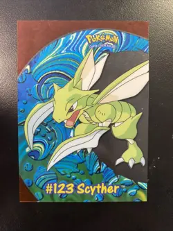 Pokemon Topps Scyther #123 Clear Card PC9 LP - Image 1