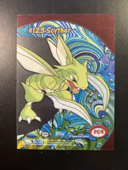 Pokemon Topps Scyther #123 Clear Card PC9 LP - Image 2