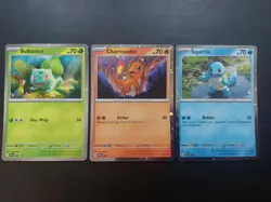 Pokemon - Bulbasaur Squirtle Charmander SVP046 047 048 Galaxy Foil Set of 3 - Image 1