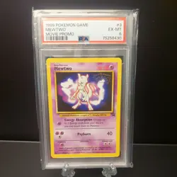 1999 Pokemon Game Movie Mewtwo 3 Movie Promo PSA 6 - Image 1
