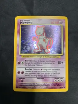 Mewtwo 010/102 Base Set Holo Pokemon TCG Very Clean - Image 1