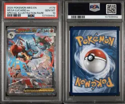 2025 POKEMON MEGA EVOLUTION SPECIAL ILLUSTRATION RARE MEGA LUCARIO EX PSA 10 - Image 3