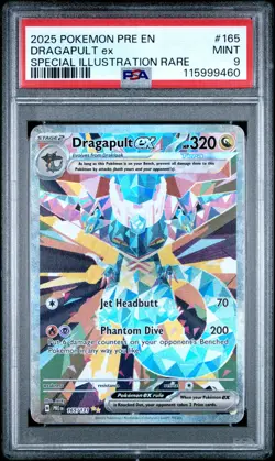 2025 POKEMON PRE EN-PRISMATIC EVOLUTIONS #165 DRAGAPULT EX PSA 9 - Image 1