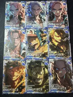One Piece 9 Collectible Character Anime Waifu Cards CCG Magazine Manga Luffy - Image 1