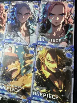 One Piece 9 Collectible Character Anime Waifu Cards CCG Magazine Manga Luffy - Image 3