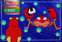 Pokemon Card Krabby 098 Topsun Nintendo Japanese Made in Japan F5231 - Image 1