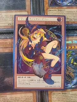 Dark Magician Girl YuGiOh Waifu Doujin Anime Textured Foil Card - Image 1