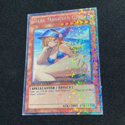 Dark Magician Girl Yugioh Waifu Custom Card Holo Foil Anime Rare Sexy Bikini - Image 1