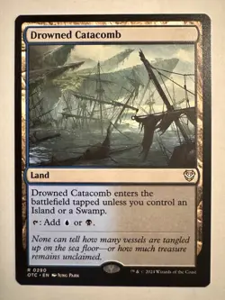 Drowned Catacomb - Thunder Junction Commander OTC - Rare - MTG Magic - Image 1