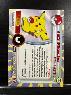 Topps Pokemon TV 1999 | Pikachu #25 - Black Logo| Holo | NM - Image 2
