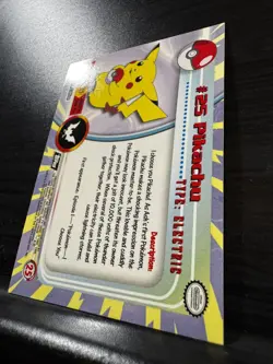 Topps Pokemon TV 1999 | Pikachu #25 - Black Logo| Holo | NM - Image 5
