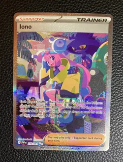 Iono 237/091 S&V Paldean Fates 2024 Pokemon TCG Holo Sir Trainer English - Image 1