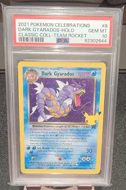 2021 Pokemon TCG Dark Gyrados Holo Celebrations Team Rocket 8/82 PSA Gem Mint 10 - Image 1