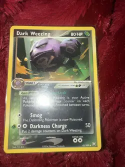Pokemon TCG Dark Weezing Team Rocket Returns 42/109 Non Holo Uncommon LP/MP - Image 1