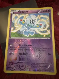Elgyem Reverse Holo Noble Victories 2011 Pokemon TCG Card #55/101 - Image 2