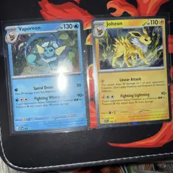Vaporeon and Jolteon Black Star Promo 168/169 Holo Pokemon Card Lot of 2 NM - Image 1