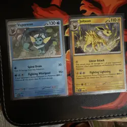 Vaporeon and Jolteon Black Star Promo 168/169 Holo Pokemon Card Lot of 2 NM - Image 2