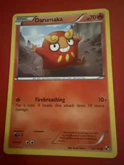 Darumaka 23/114 2011 Black & White Regular Pokemon Card - Image 2